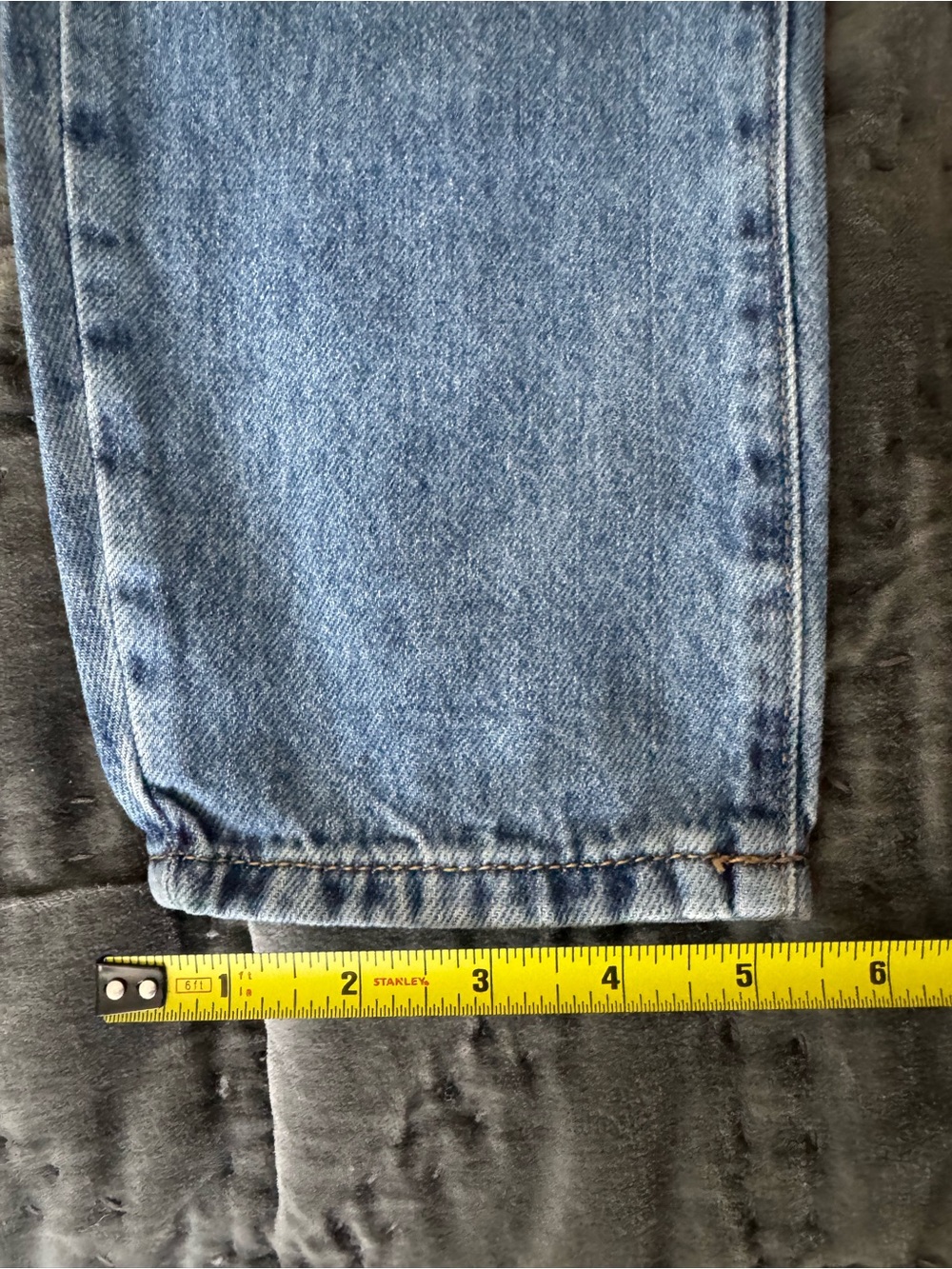 Zara Relaxed Medium Light Blue Denim Jeans with Paperbag Waist 0 - Picture 4 of 8